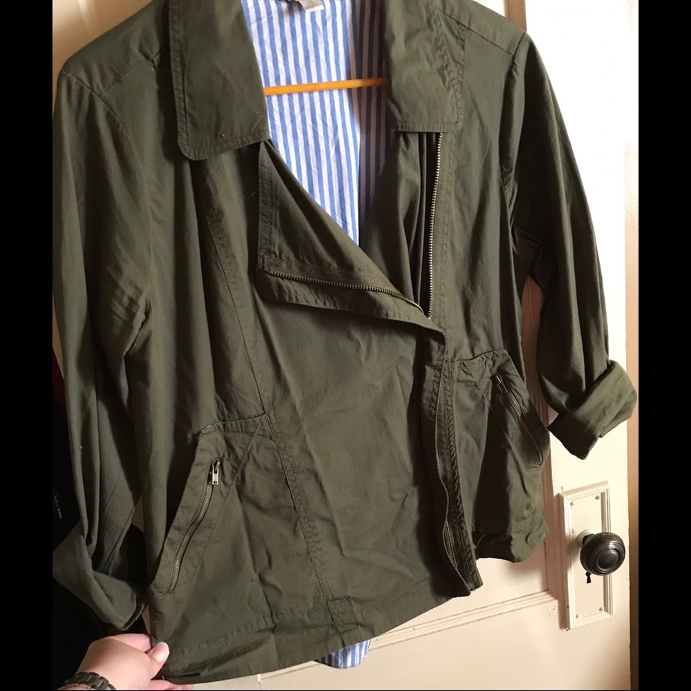 Olive Green Moto Jacket